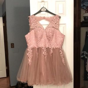 Pink Lace Cocktail Dress